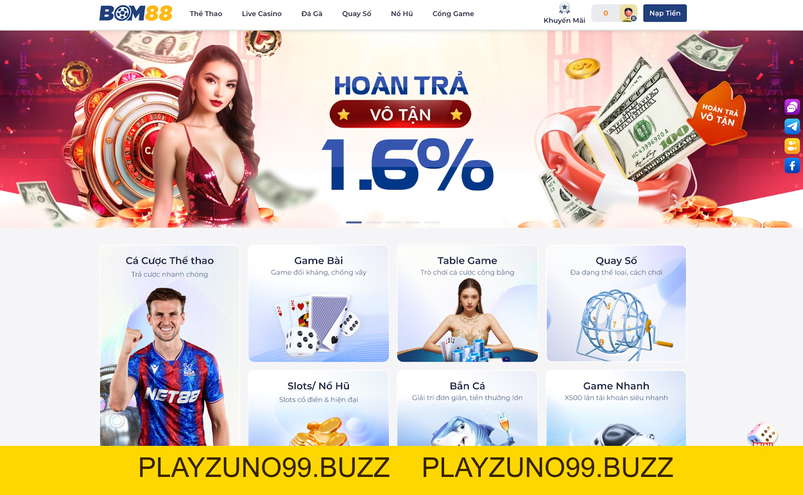 Bom88 – Thể Thao, Casino, Slot Game Hot Nhất 2026 - Playzuno99